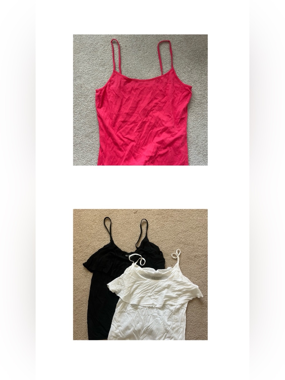 3 Camisole Tops Bundle Lightweight cotton-blend camisole tops
